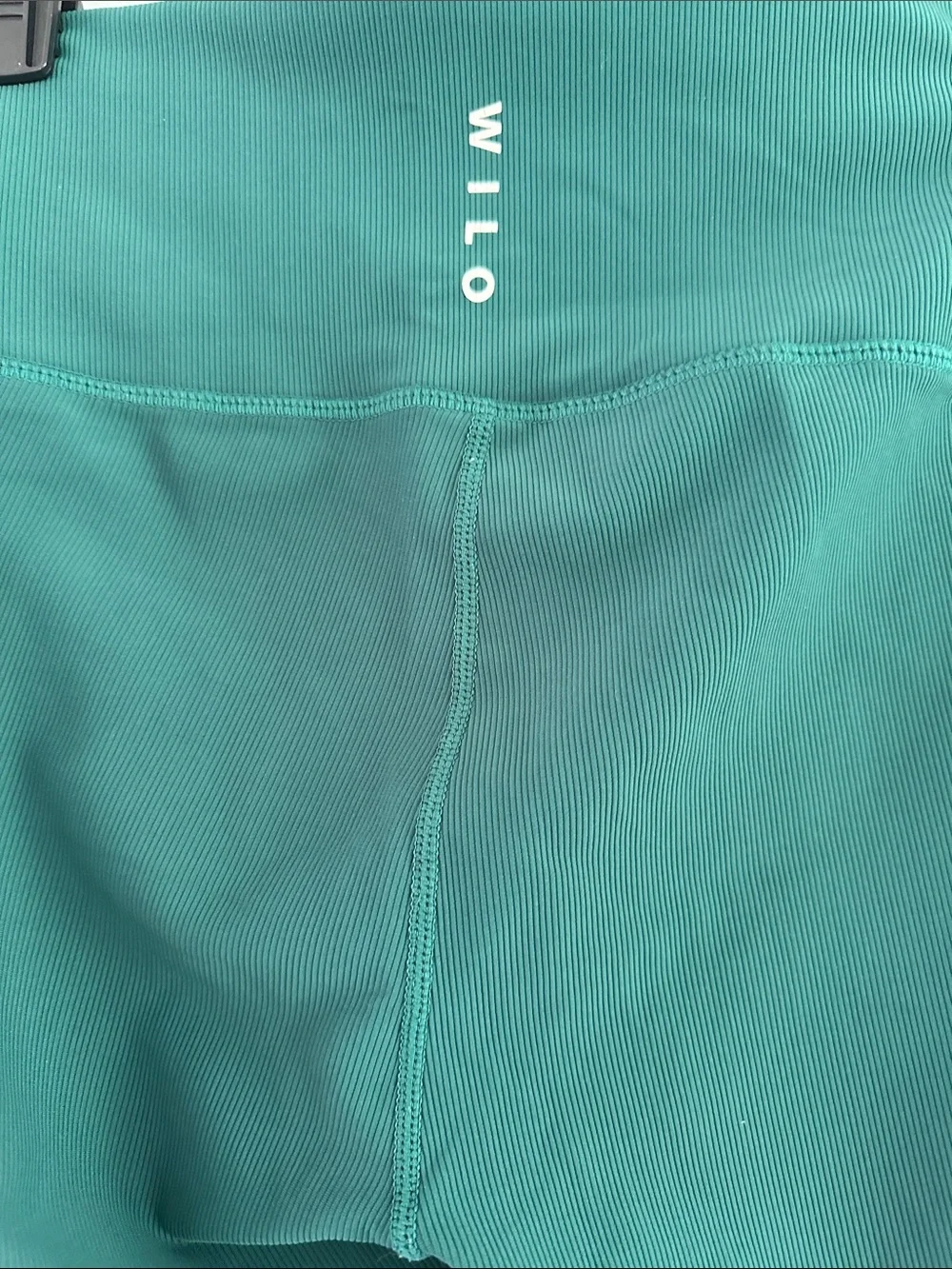 Wilo the Label  Green Colorblock Leggings with Yellow and Gray Panels size M